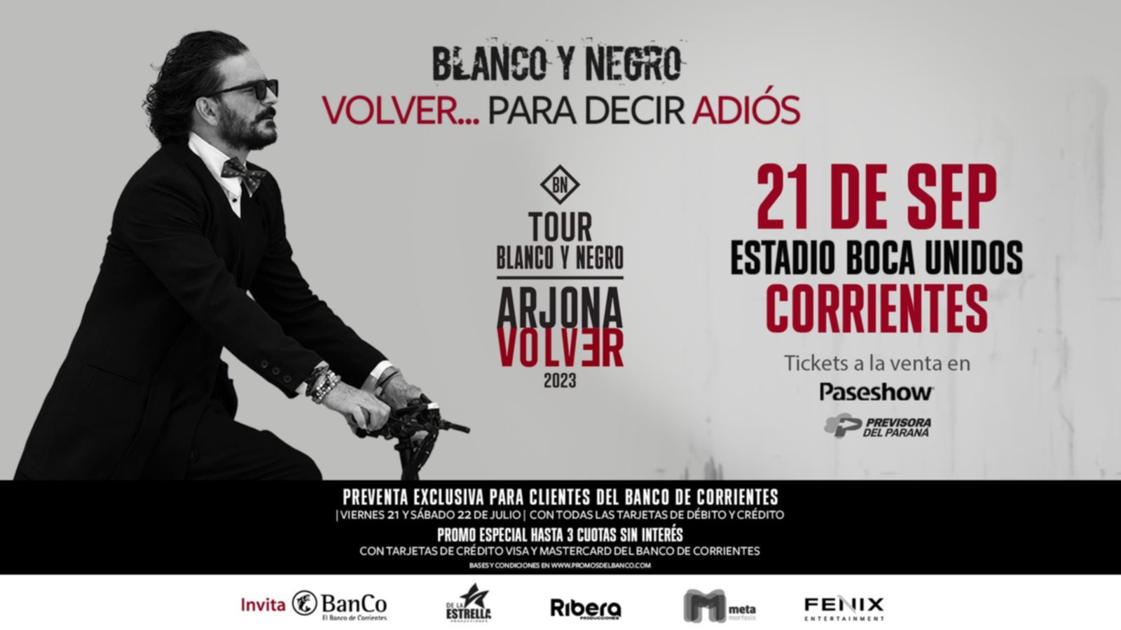 Gran expectativa por la llegada de Ricardo Arjona a Corrientes